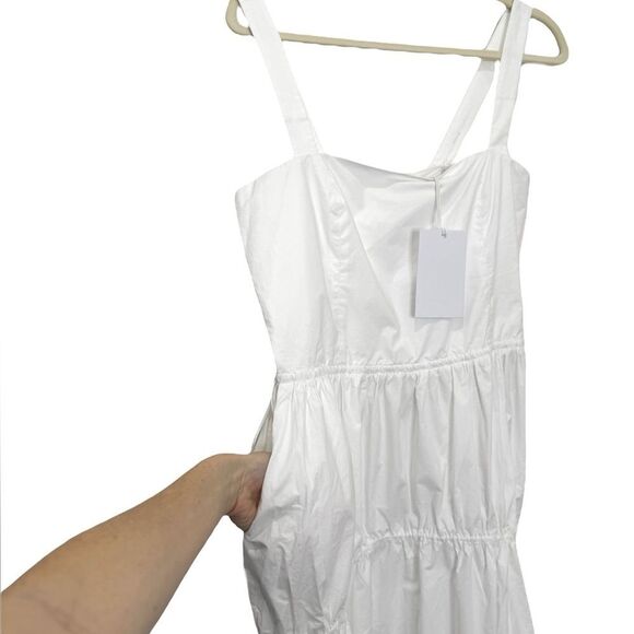 NWT HELSA Cotton Poplin Midsummer Dress in white - Picture 7 of 10